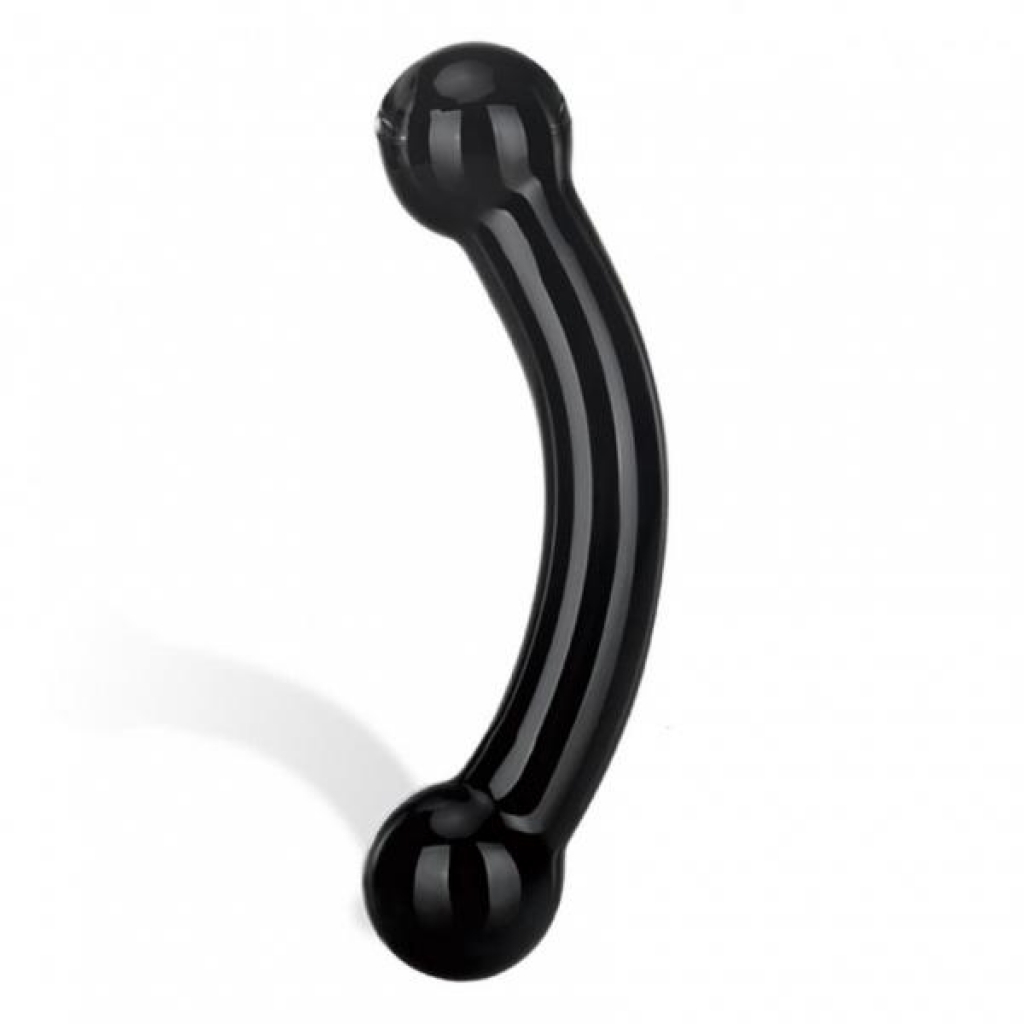 Glas Double Bull Glass Dildo - Black