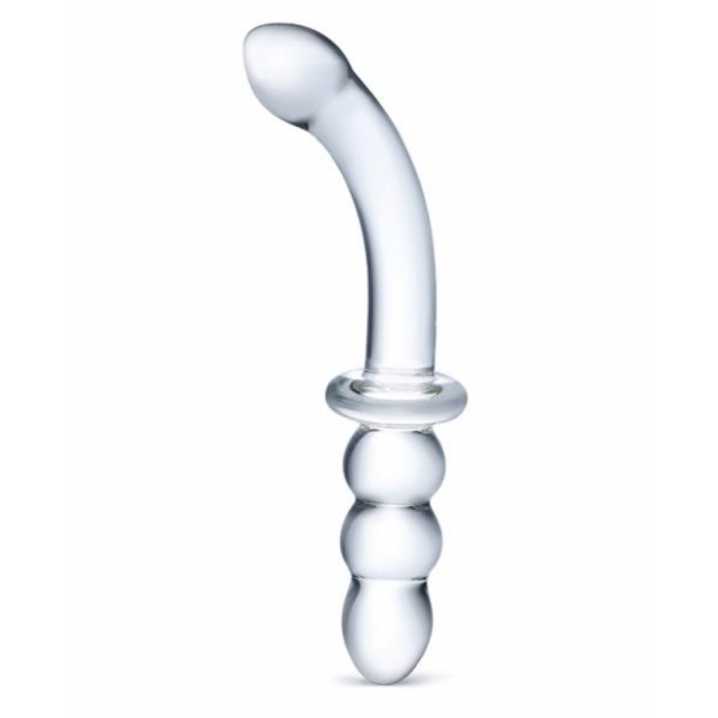 8 Inches Ribbed G-Spot Glass Double Dildo