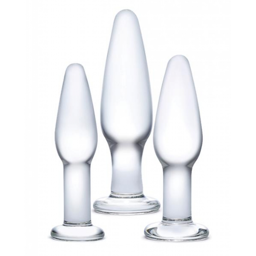 Glas 3 Piece Glass Anal Training Kit - Clear