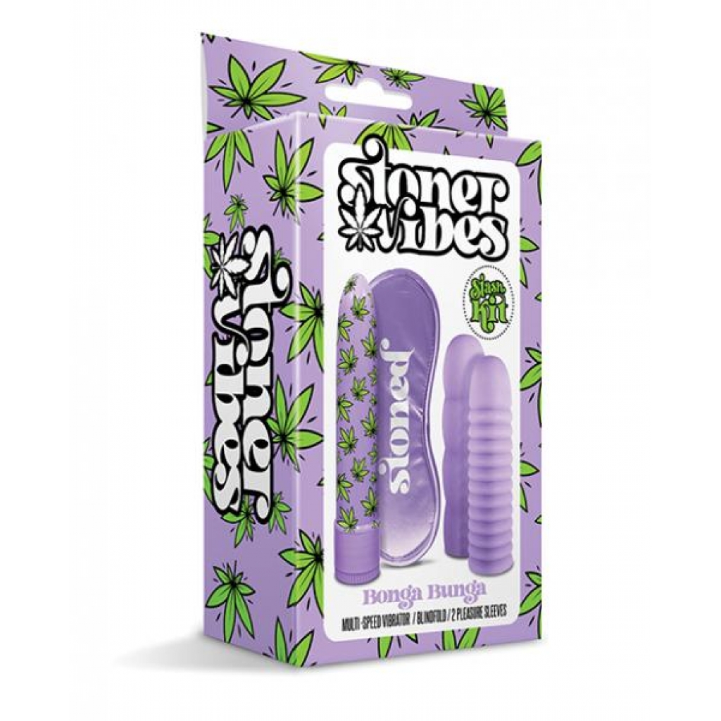 Stoner Vibes Bonga Bunga Stash Kit - Purple