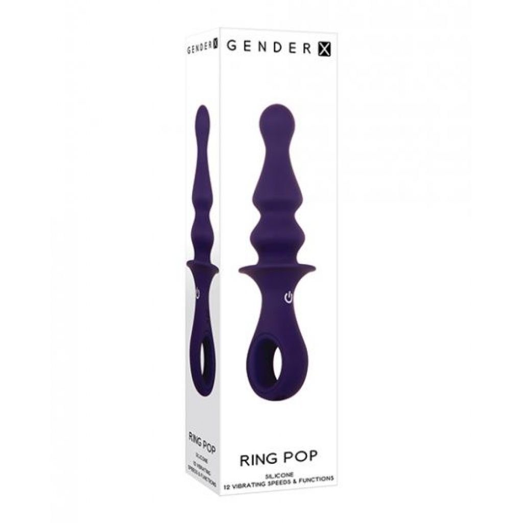 Gender X Ring Pop - Purple Vibrating Plug