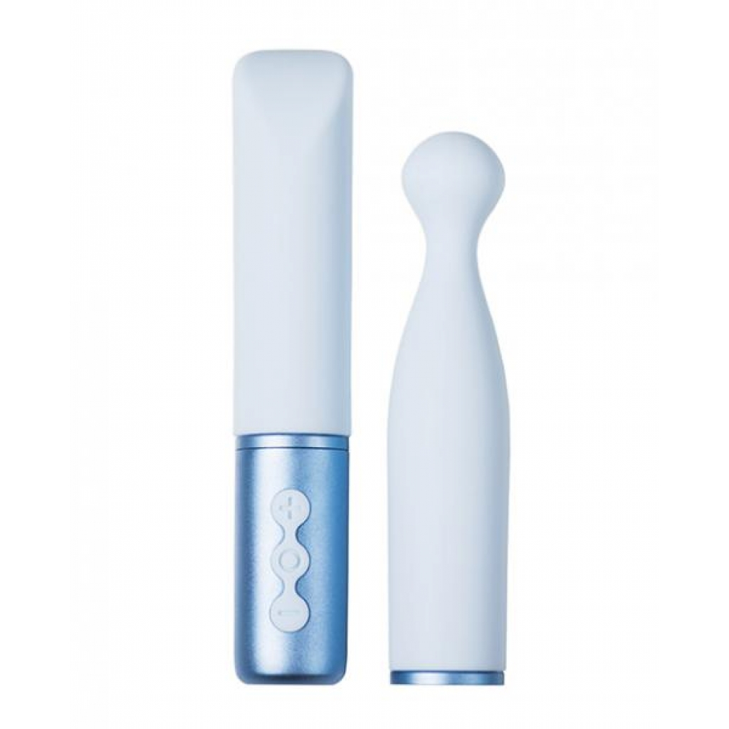 The Naughty Collection Interchangeable Heads Vibrator - Blu Bundle