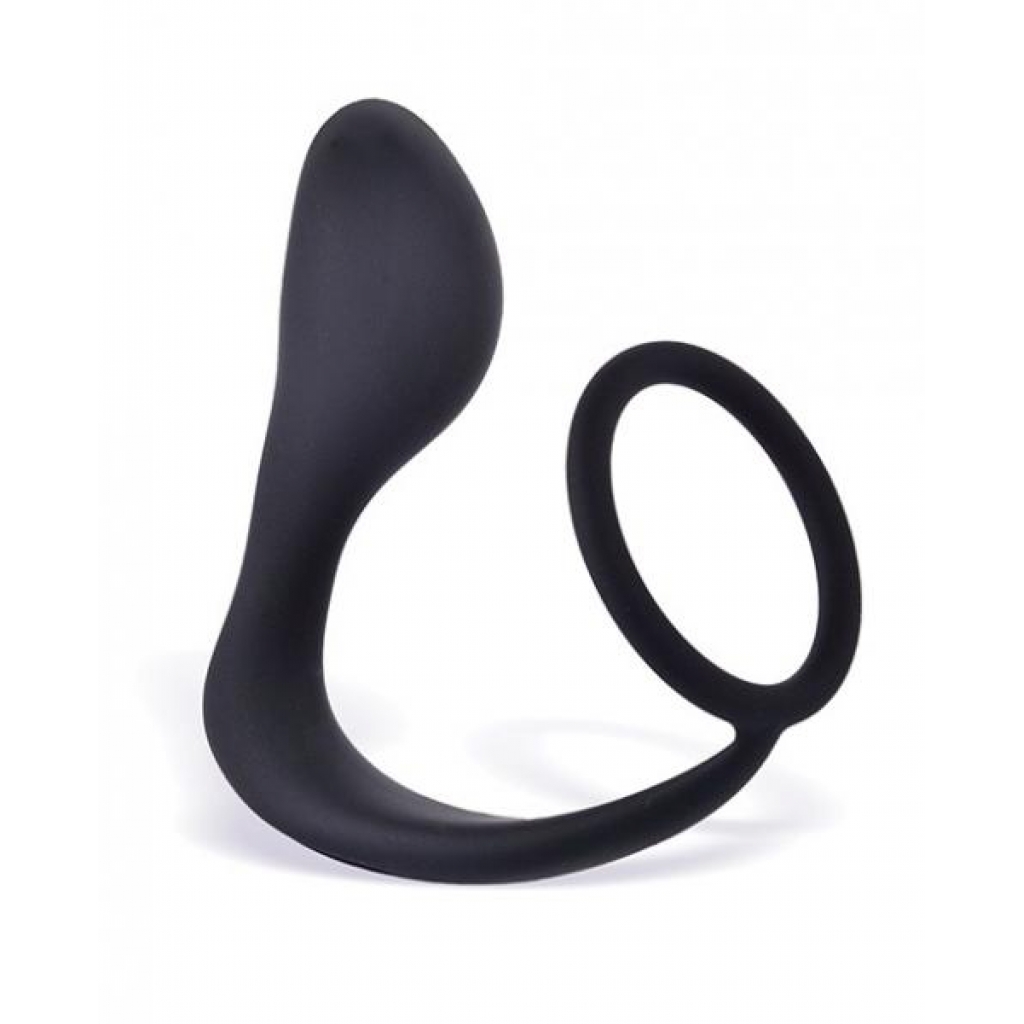 Prostate Massager & Penis Ring Combination - Black