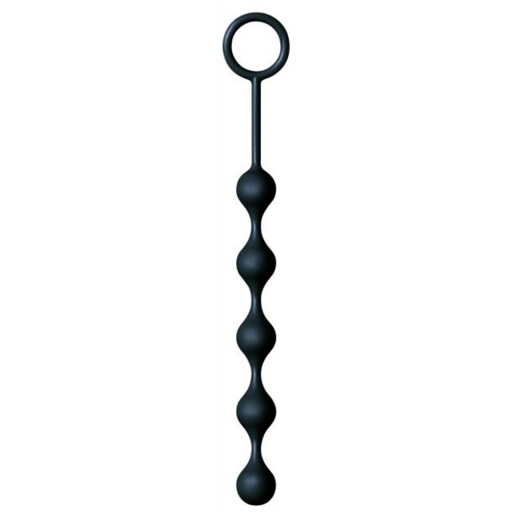 Silicone Anal Beads - Extra Long - Black