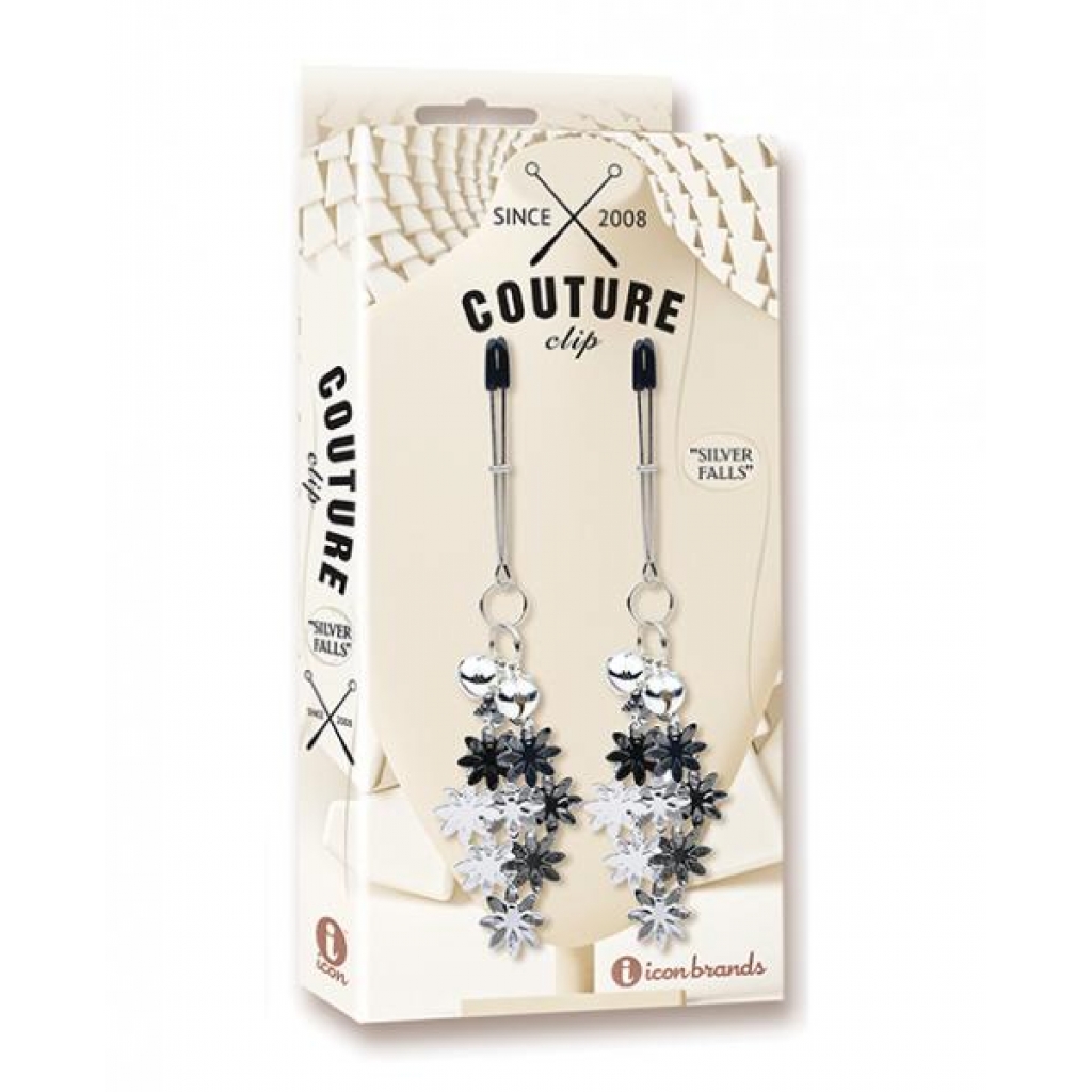 Couture Clips Luxury Nipple Clamps - Silver Falls