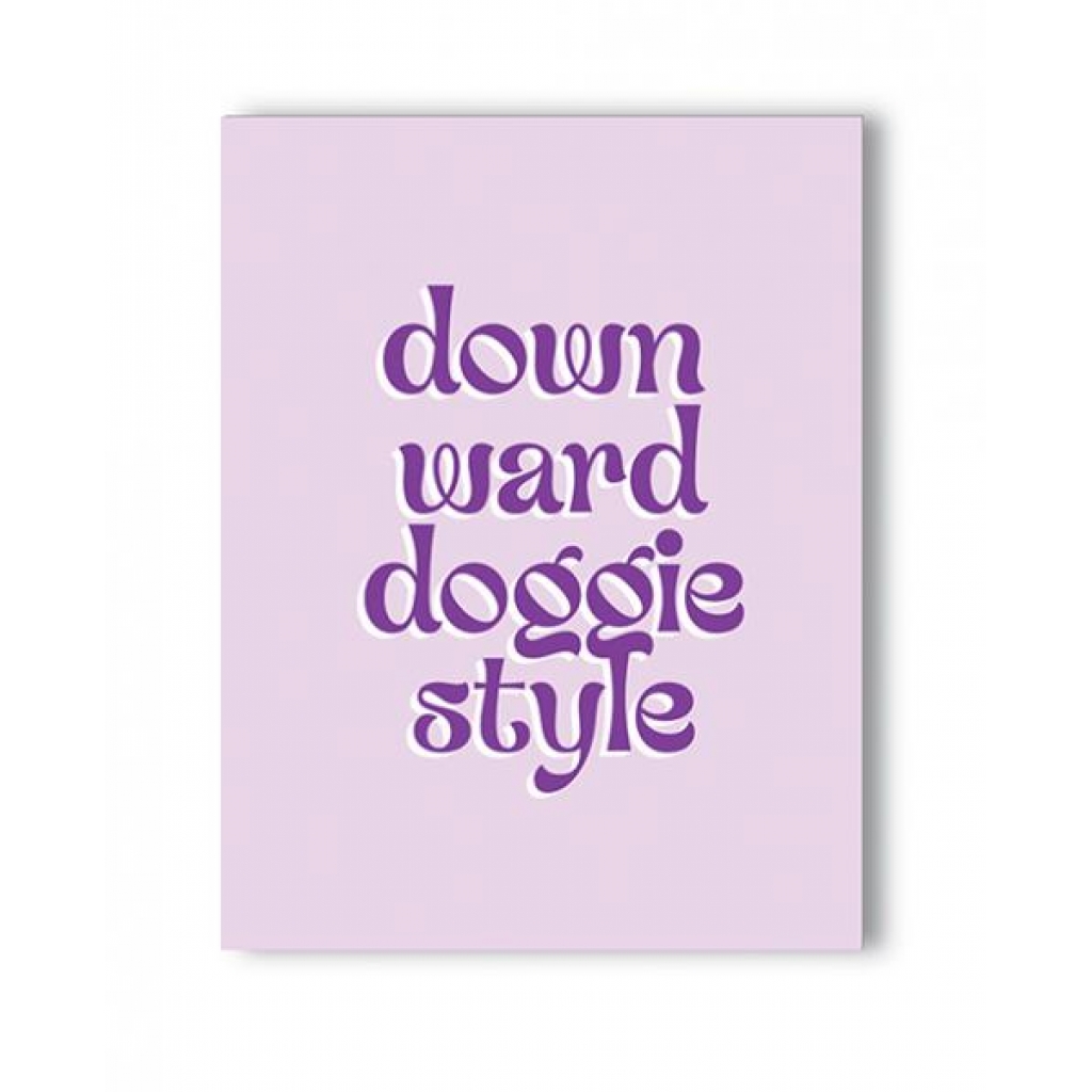 Downward Doggie Funny Greeting Card