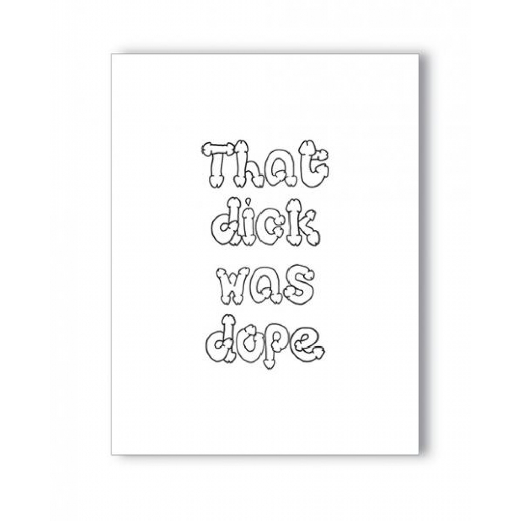 Versatile Dope Dick Naughty Greeting Card