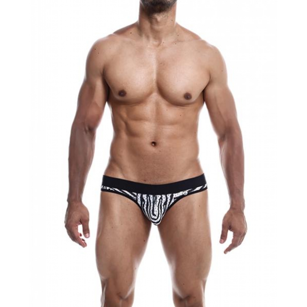 Male Basics Mob Aero Jock - Zebra Medium