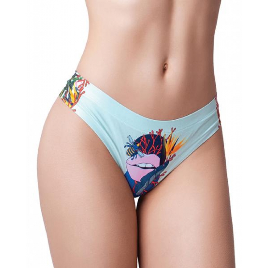 Mememe Botanic Panic Lips Printed Thong