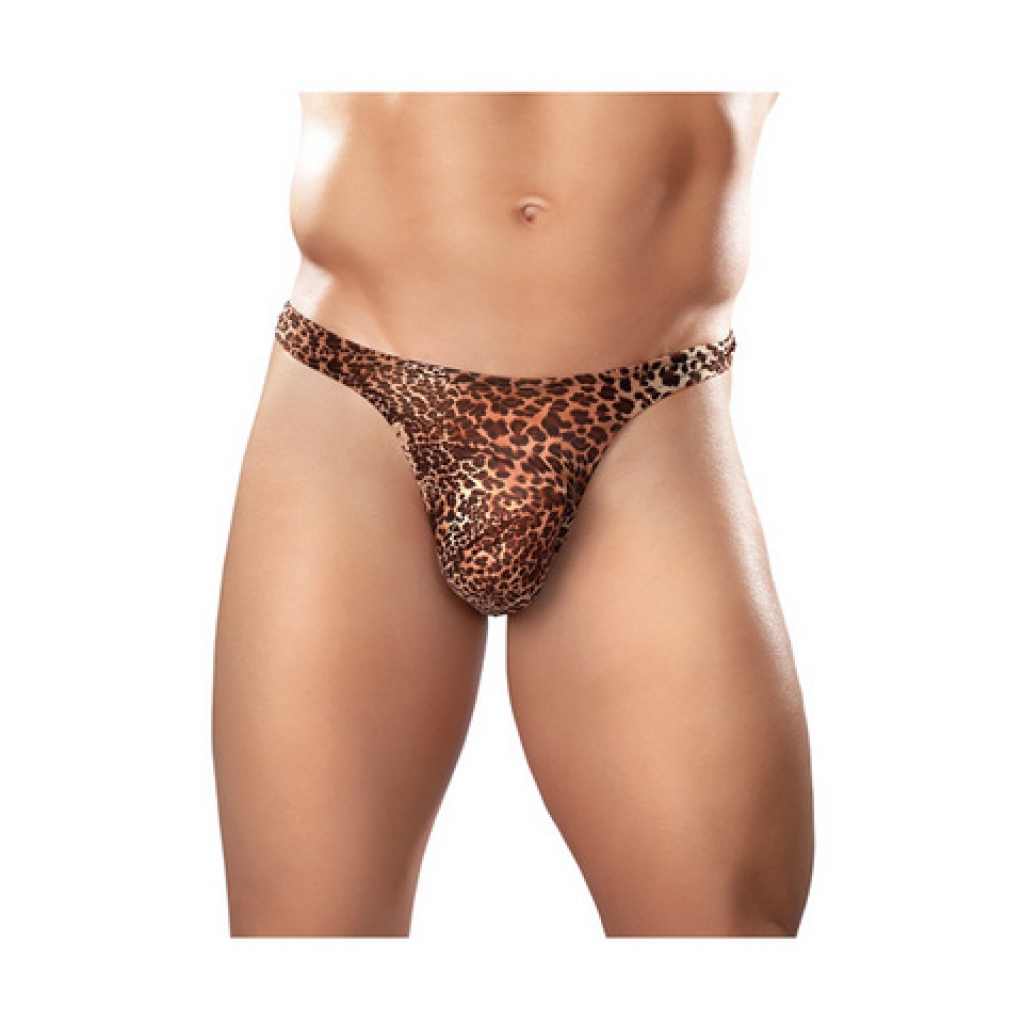 Male Power Wonder Thong Animal Print - L/XL