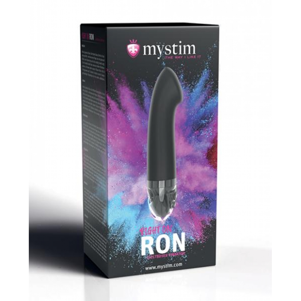 Mystim Right On Ron Estim G Vibrator - Black