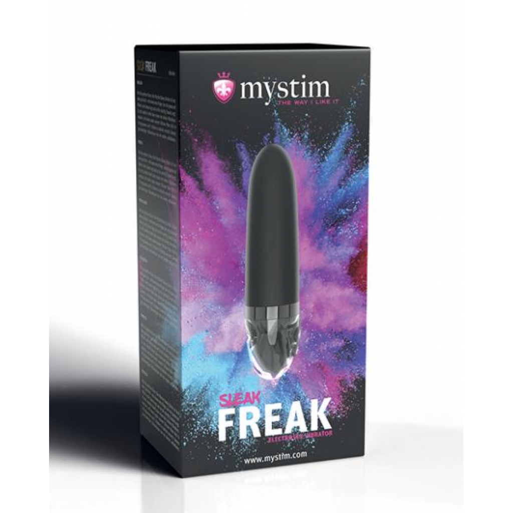 Mystim Sleek Freak Estim Straight Vibrator - Black