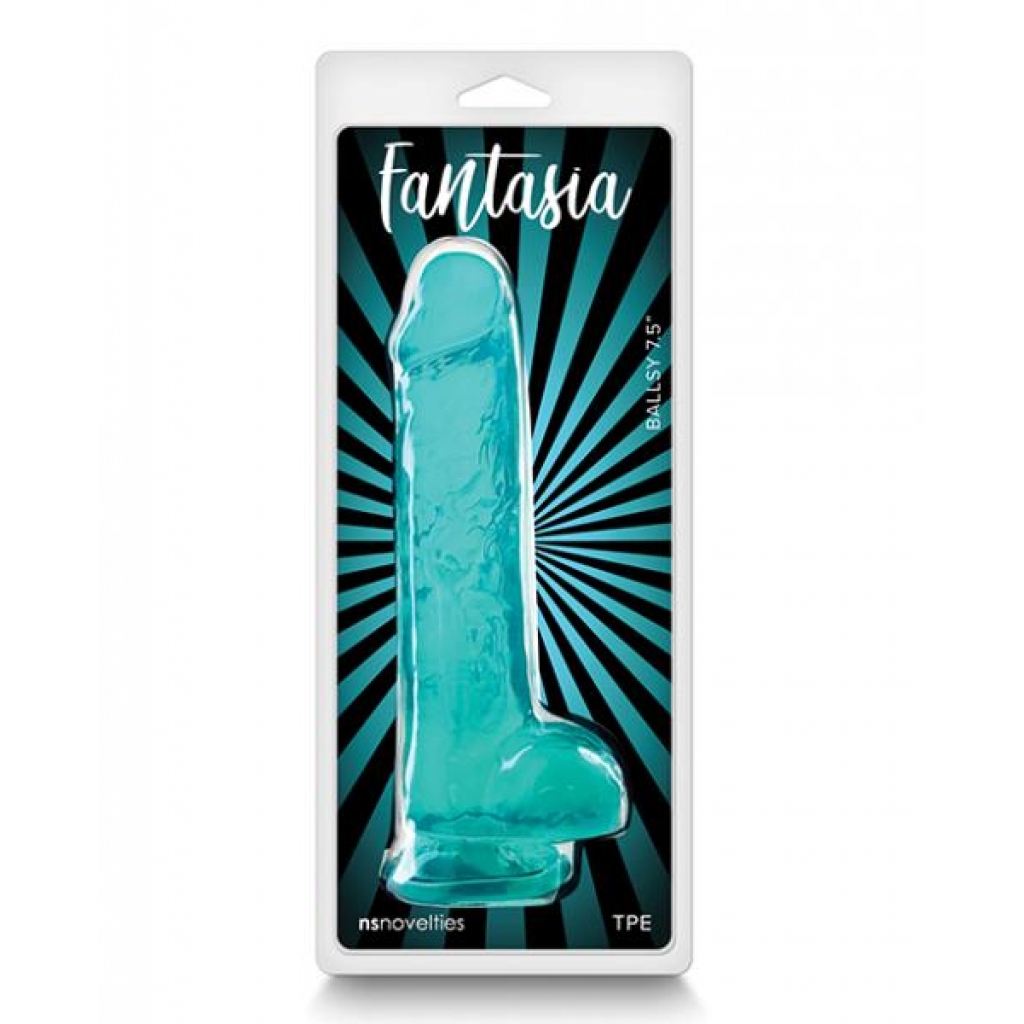 Fantasia Ballsy Dildo - Teal, 7.5 inches