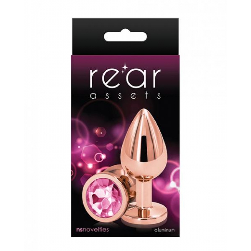 Rear Assets Rose Gold Medium Anal Toy in Pink