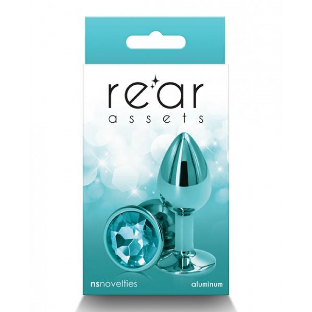 Sleek Chrome-Plated Anal Toy - Small Teal