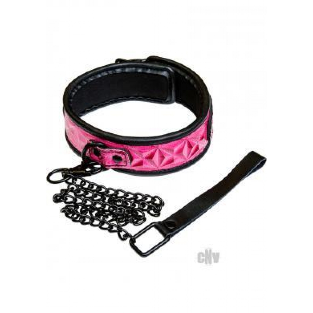 Sinful Adjustable Collar in Pink for Kinky Play