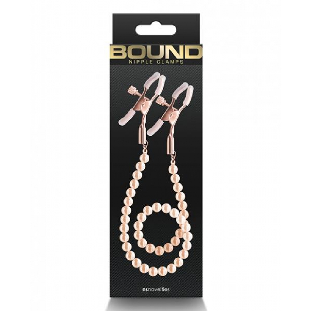 Bound Adjustable Nipple Clamps in Rose Gold