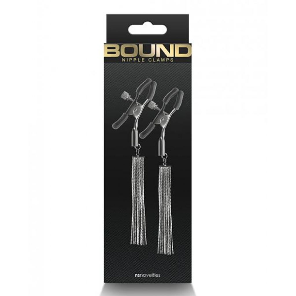 Bound D2 Stimulating Nipple Clamps - Gunmetal Finish