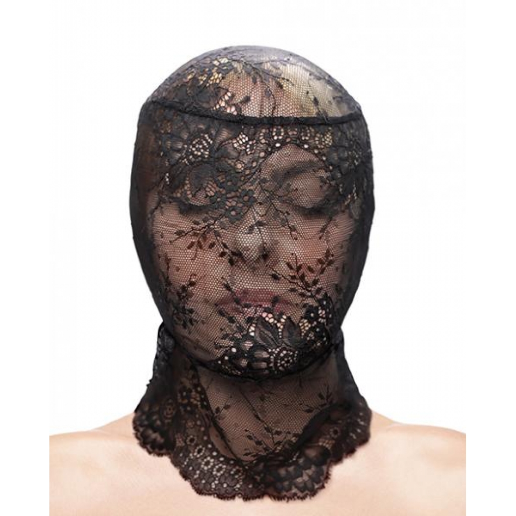 Fetish & Fashion Lace Hood - Black