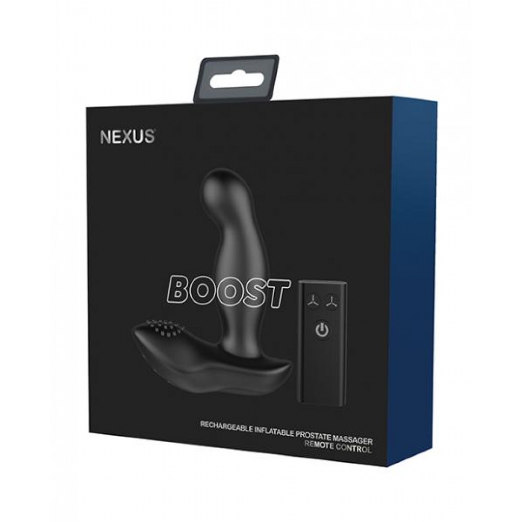 Nexus Boost Prostate Massager with Inflatable Tip - Black