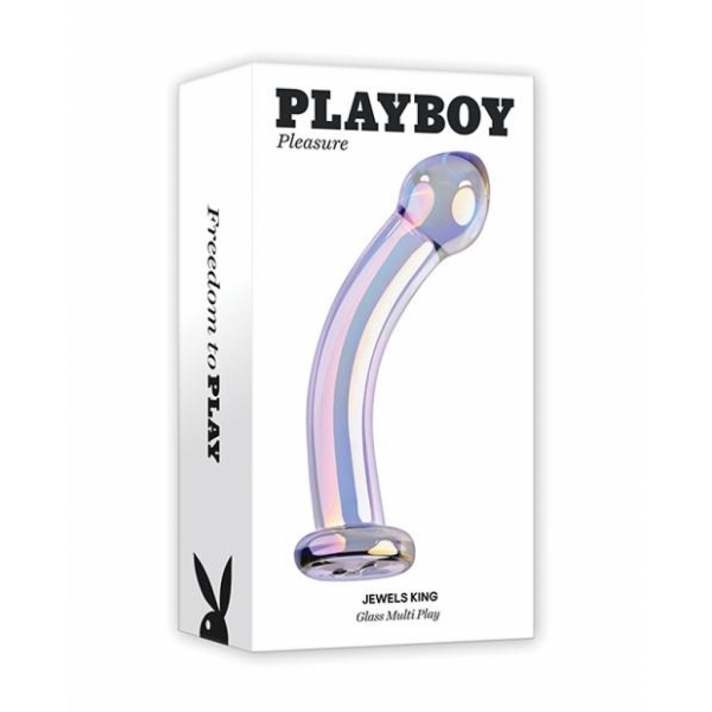 Playboy Pleasure Jewels King Dildo - Clear Glass