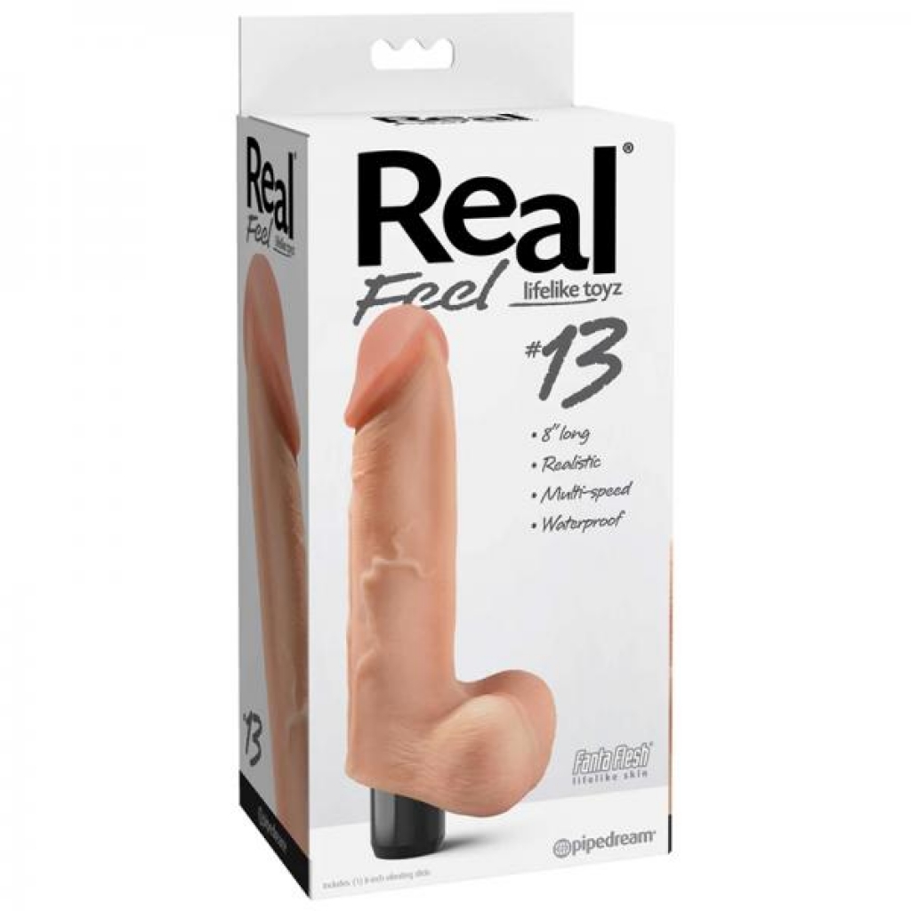 Real Feel No. 13 - Beige Vibrating Dildo