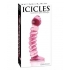 Icicles Hand Blown Glass Massager No. 28 - Pink