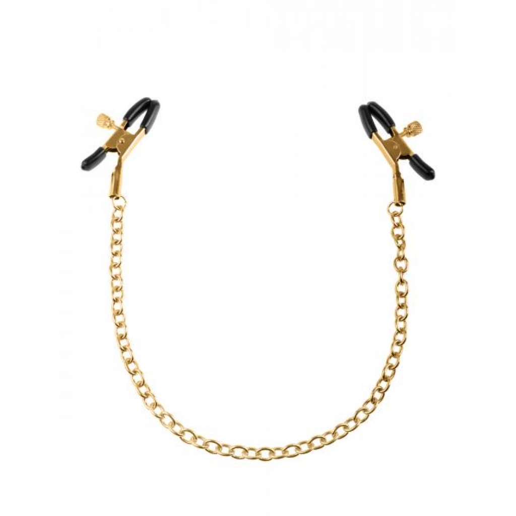 Gold Nipple Chain Clamps