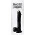 Basix Rubber 12-Inch Dong With Suction Cup - Black