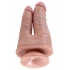 King Penis Double Penetrator Dildo - Beige