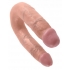 U Shaped Double Trouble Dildo - Medium Beige