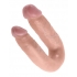 U Shaped Double Trouble Dildo - Medium Beige