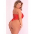 Pink Lipstick Juicebox Seamless Bodysuit - 1X/2X Red