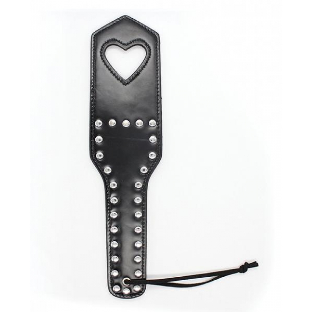 Plesur Cut-out Heart W/studs Paddle - Black