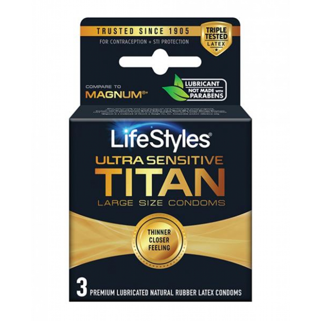 Lifestyles Ultra Sensitive Titan - Pack Of 3