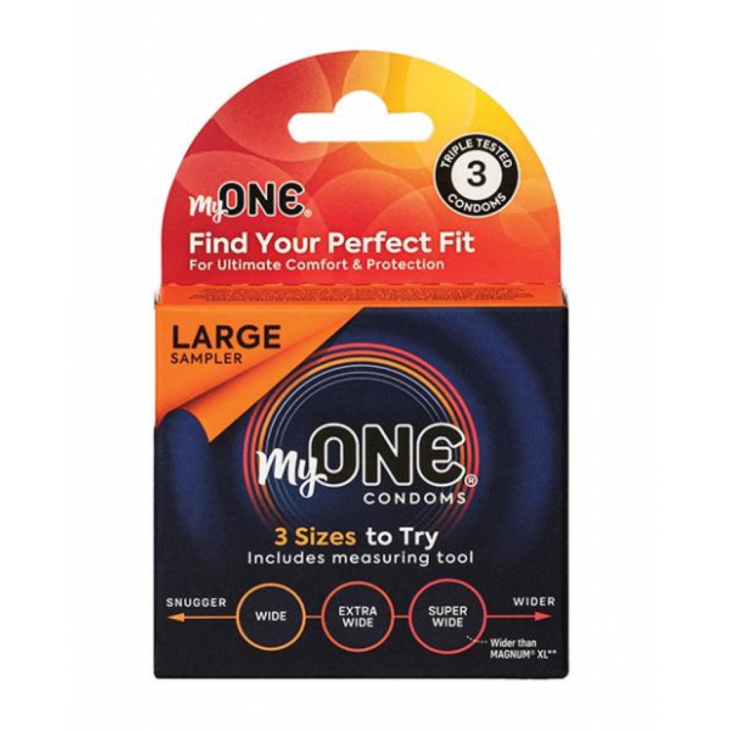 My One Large Sampler Condoms - Pack Of 3 - Custom Fit Options