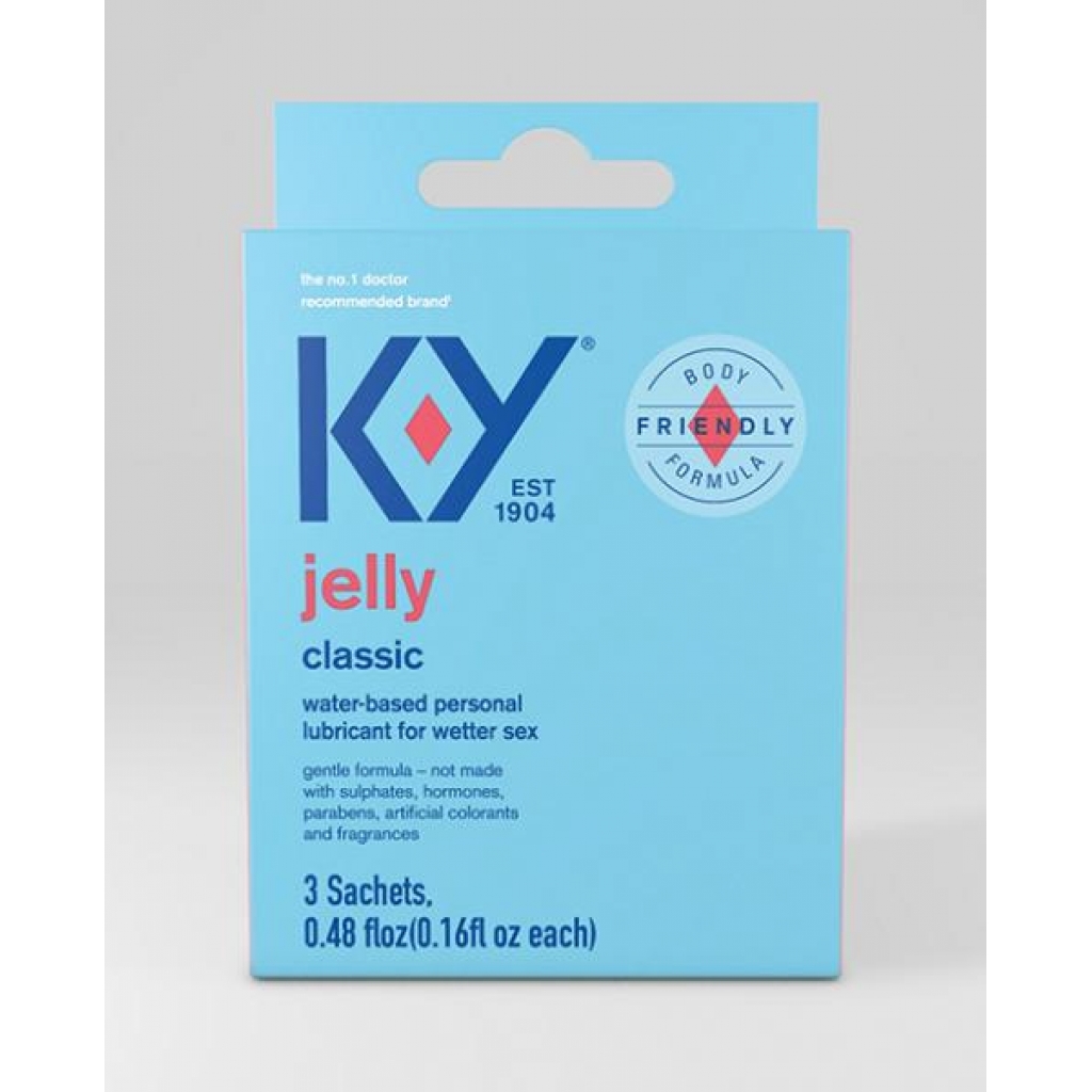 K-Y Water-Based Jelly Lube - Pack of 3 Sachets