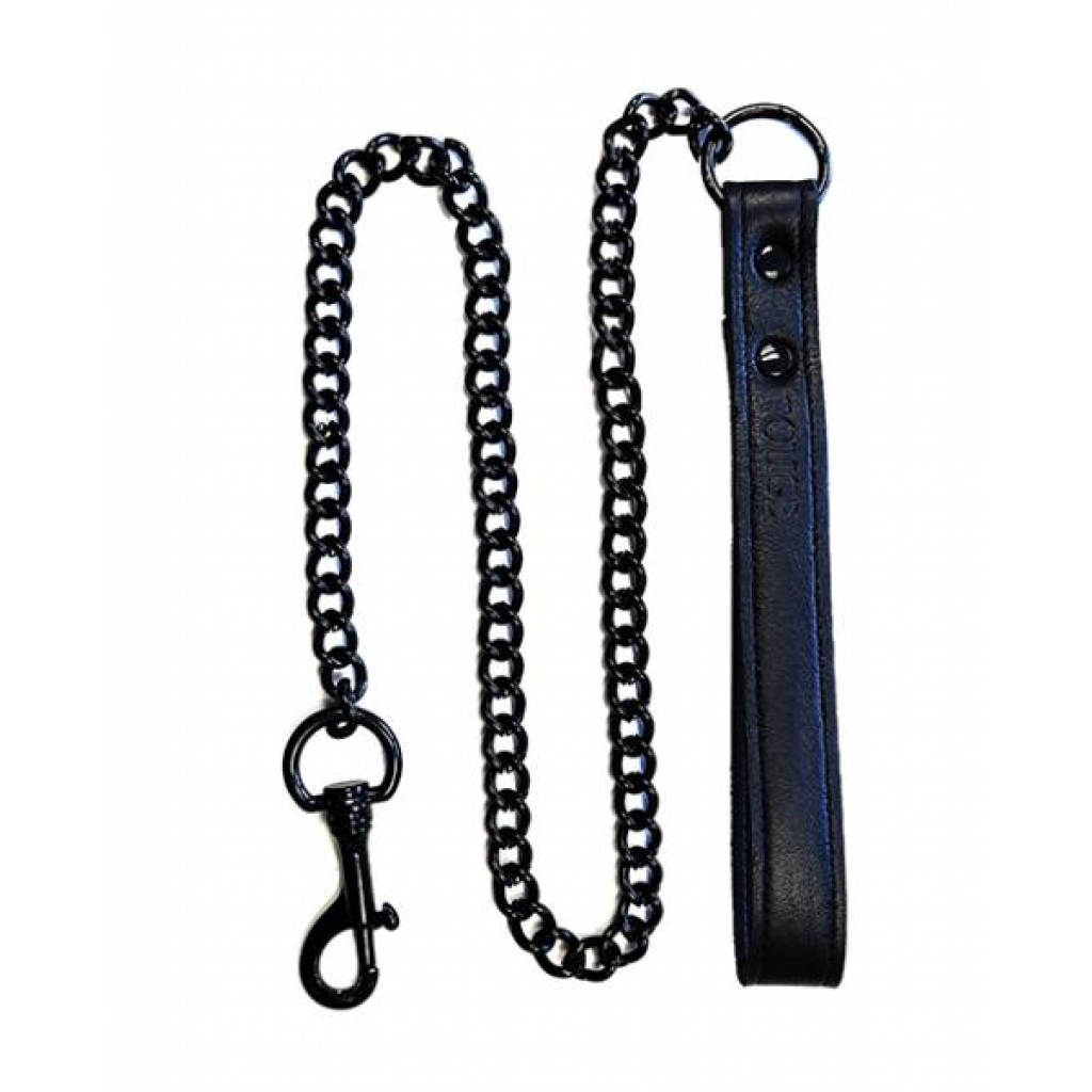 Rouge Leather Lead - Black with Black Accessories