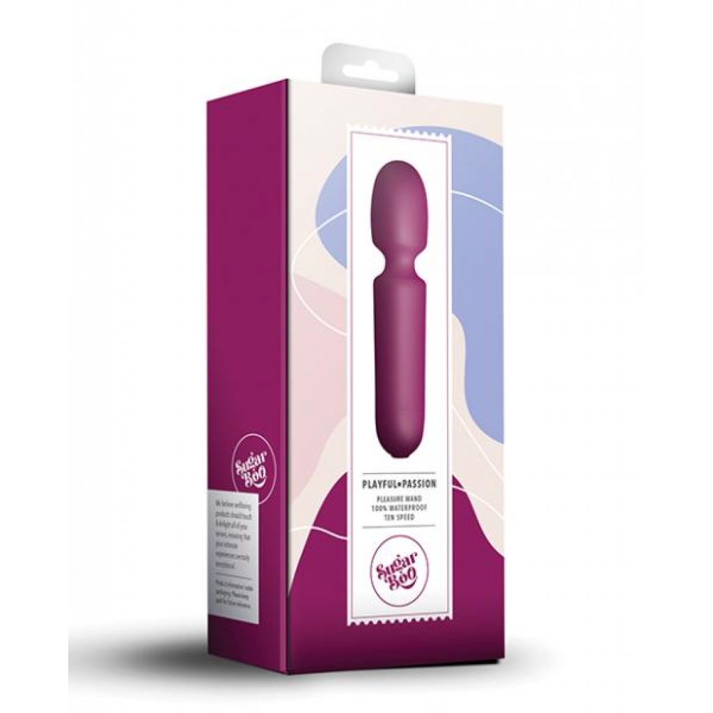 Sugarboo Playful Passion Wand Vibrator - Burgundy