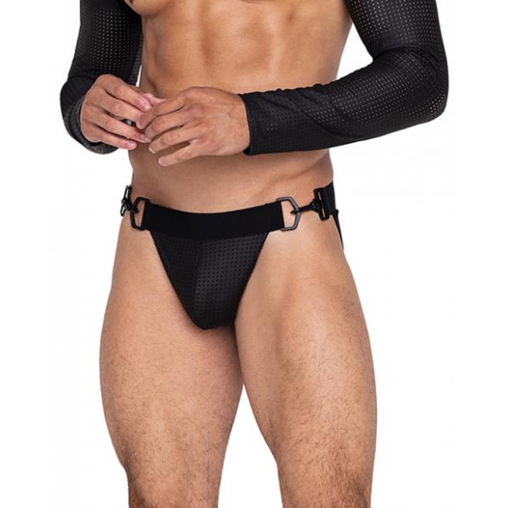 Master Jockstrap with Hook & Ring Closure - Black