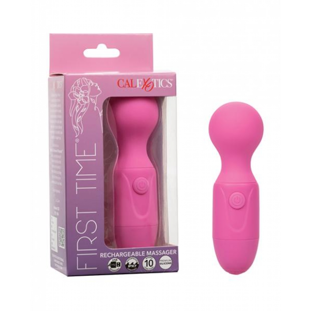 First Time Rechargeable Vibrator Massager - Pink