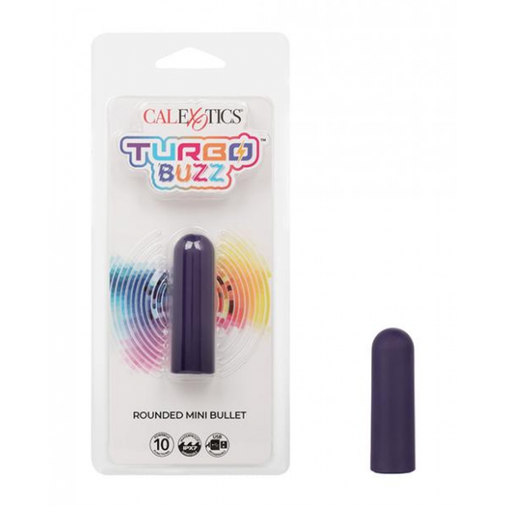 Turbo Buzz Rounded Mini Bullet Stimulator - Purple