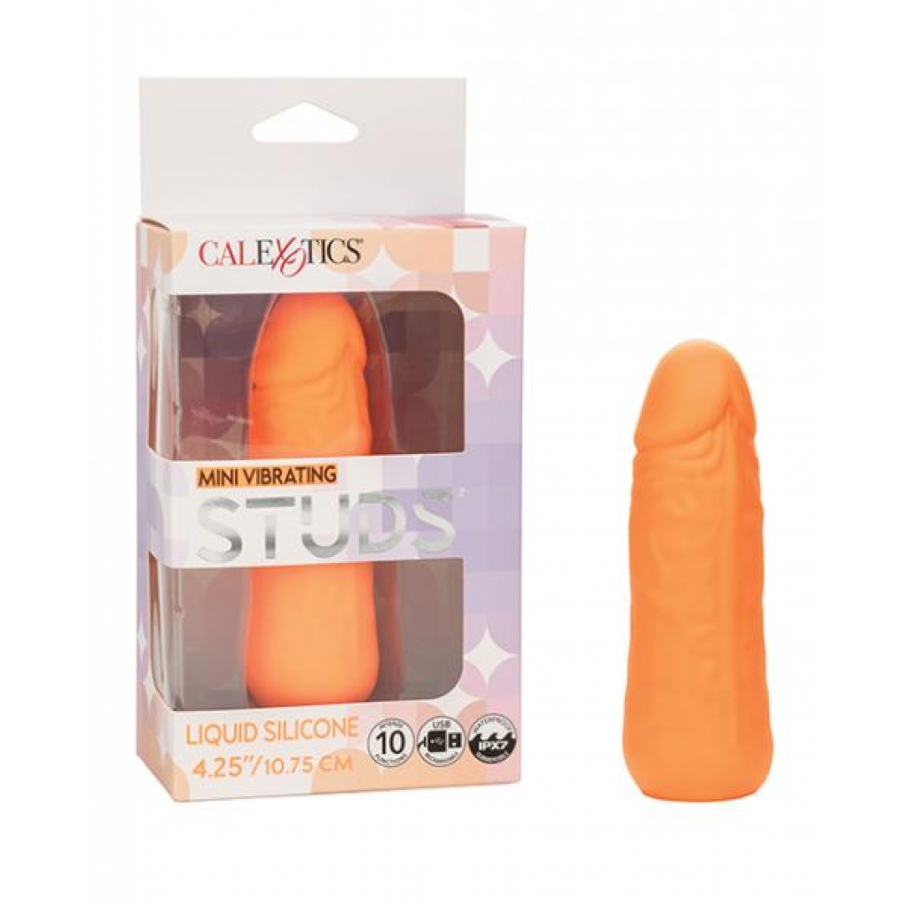 Silicone Studs Mini Vibrating Studs - Orange