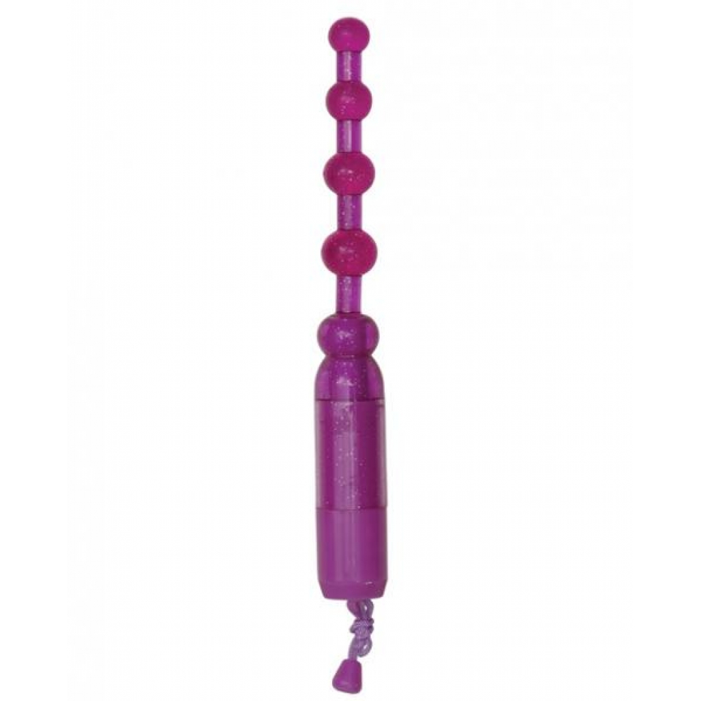 Waterproof Vibrating Pleasure Beads - Purple