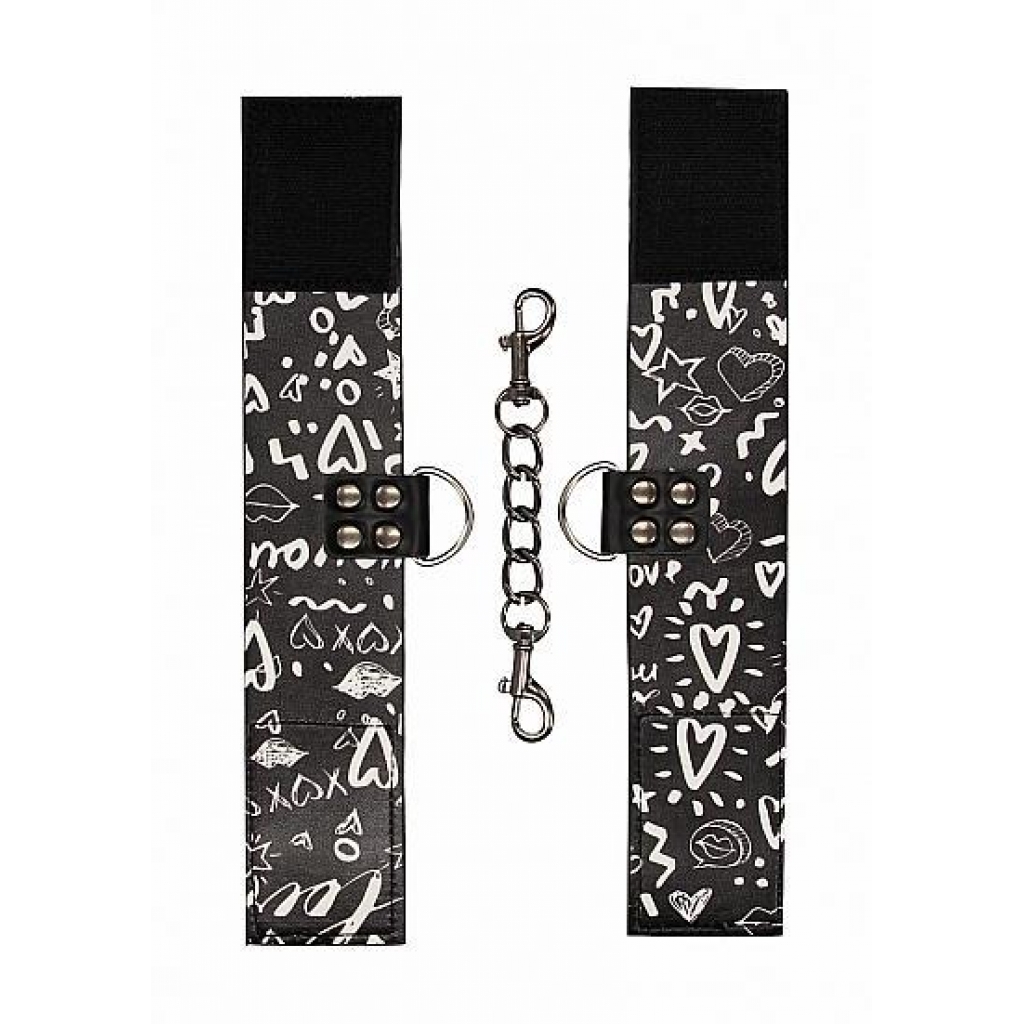 Printed Handcuffs Street Art Fashion Black