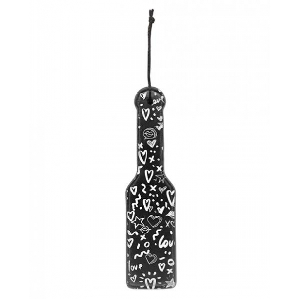 Ouch! Love Street Art Fashion Printed Paddle - Black