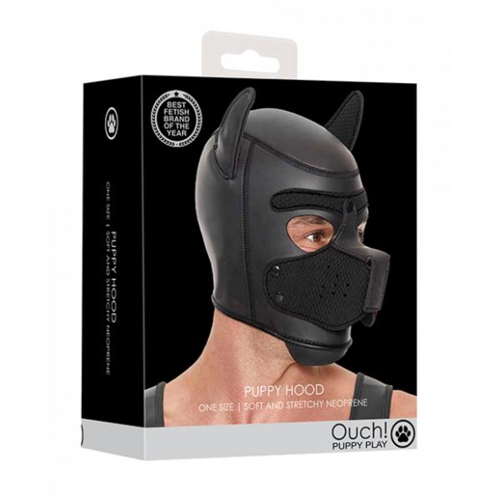 Shots Ouch Puppy Play Puppy Hood - Black