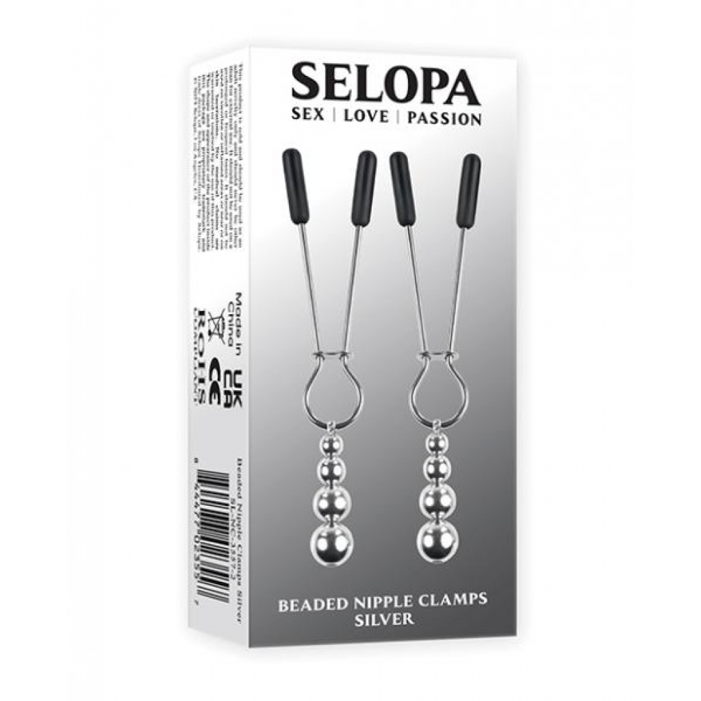 Selopa Beaded Nipple Clamps - Silver