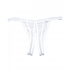 Elegant Scalloped Embroidery Crotchless Panty - White O/S