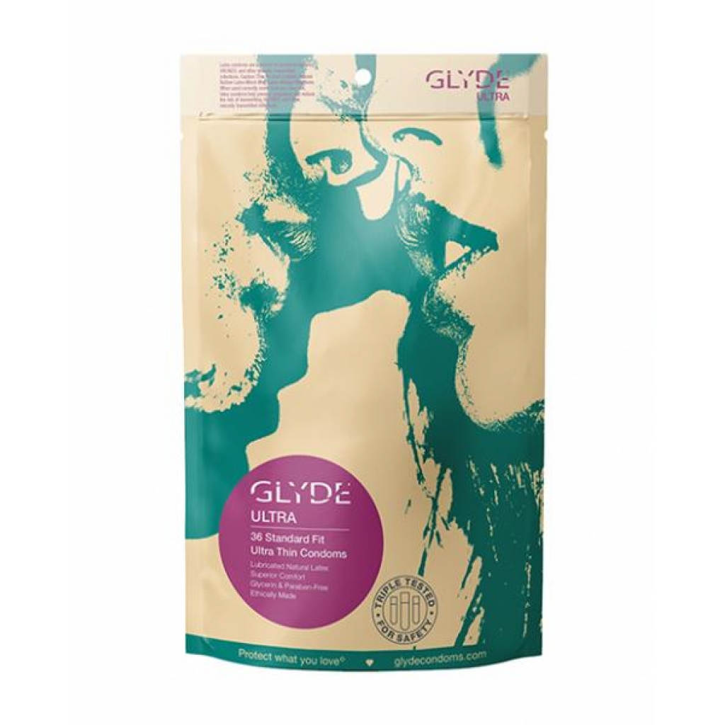 Glyde Ultra - Pack of 36 Vegan Friendly Condoms